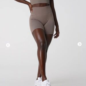 NVGTN Taupe Solid Seamless Shorts